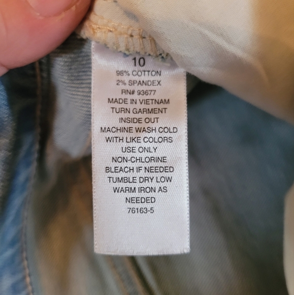 A.N.A. High Rise Wide Leg Cropped Raw Hem Light Wash Denim Jeans - Women 10 - Picture 6 of 6